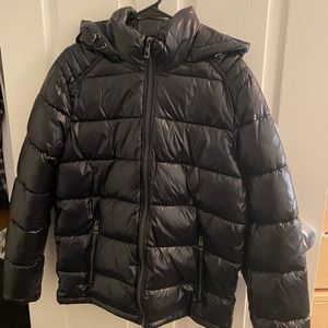 Black Guess Puffer Coat